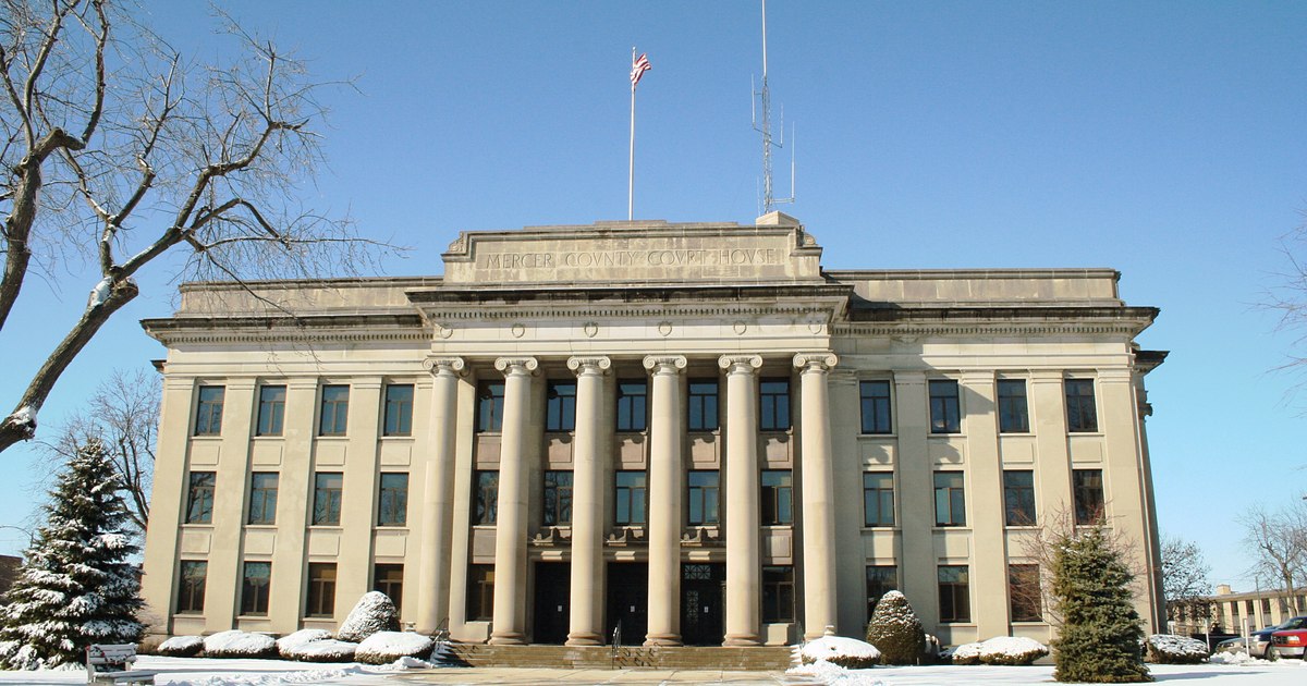 Mercer County Courthouse in Celina, Ohio, featured in the Nov. 3 election preview