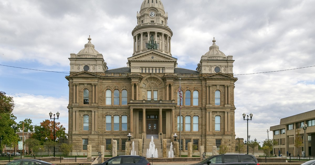 Miami County Courthouse in Troy, Ohio, featured in the Nov. 3 election preview