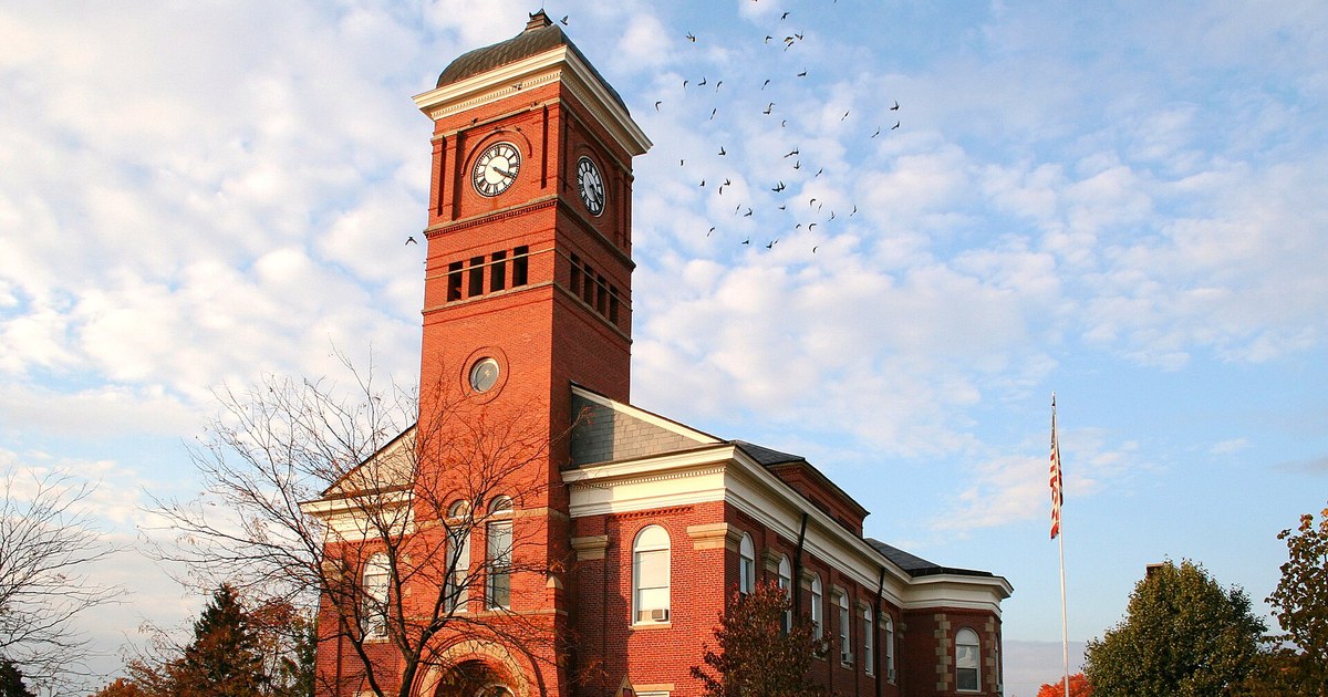 The Morrow County Courthouse in Mount Gilead, Ohio