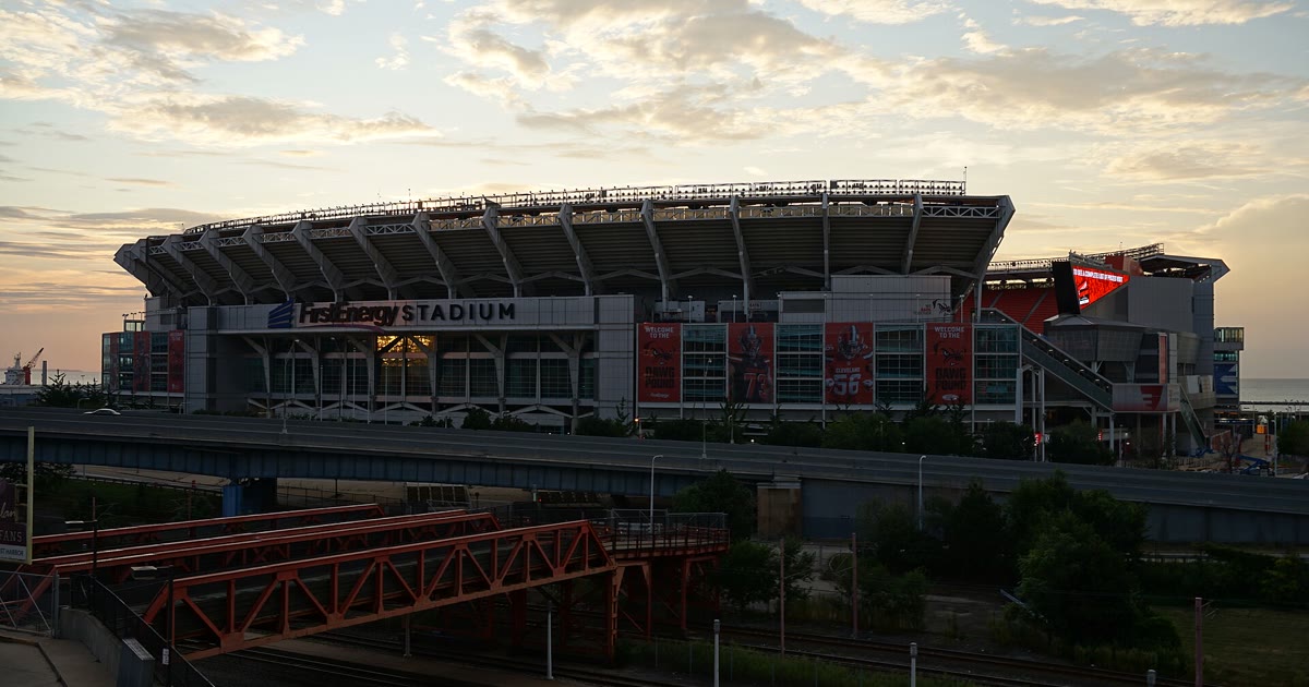 Cleveland Browns stadium exterior in Cleveland, Ohio