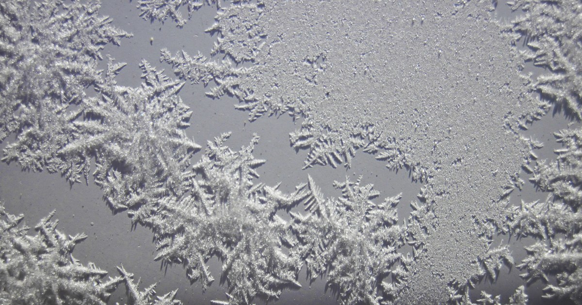 Frost crystals in Newark, Ohio, on a frosty fall morning