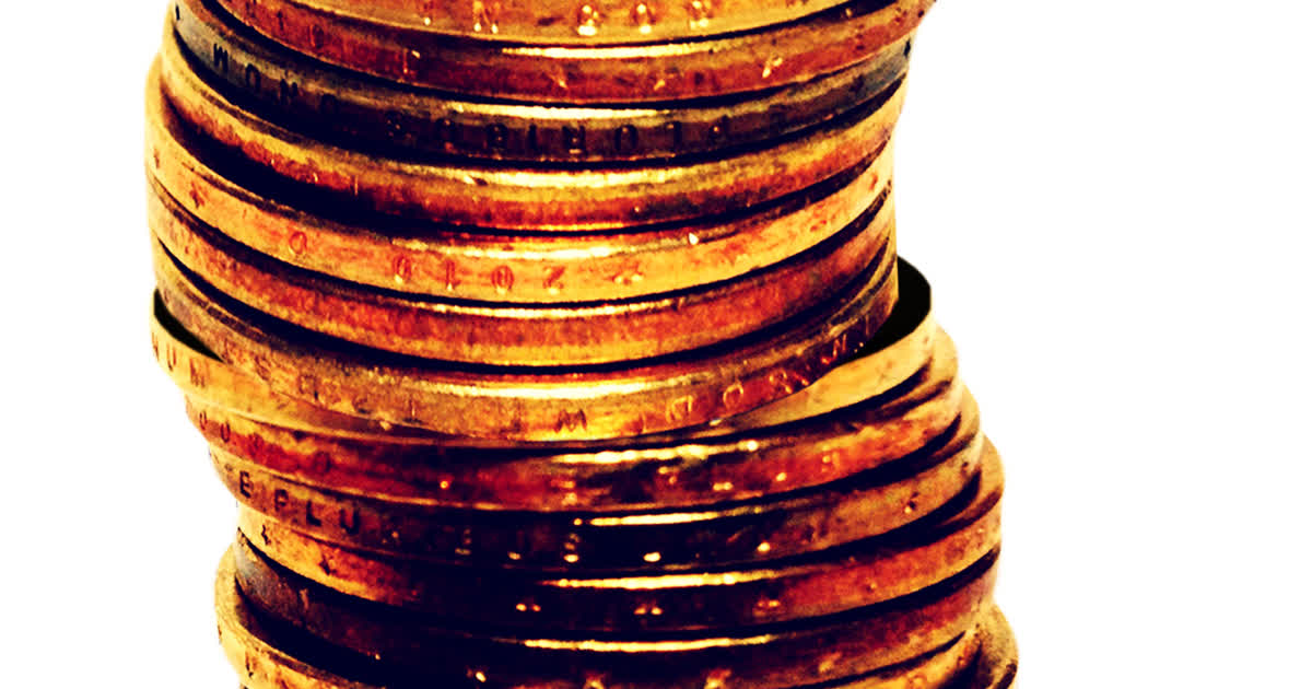 Stack of gold coins