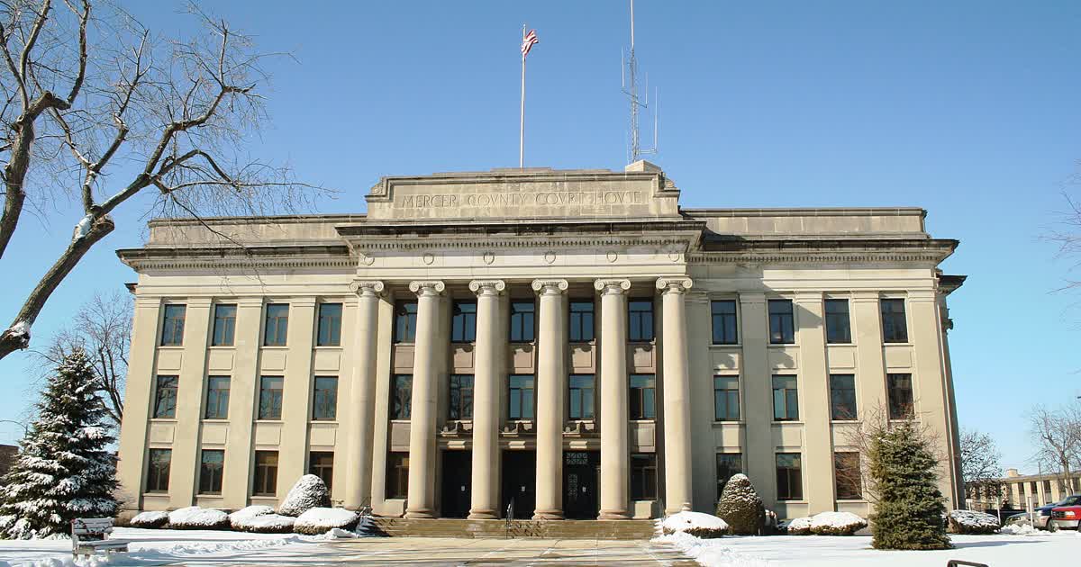 The Mercer County Courthouse in Celina, Ohio