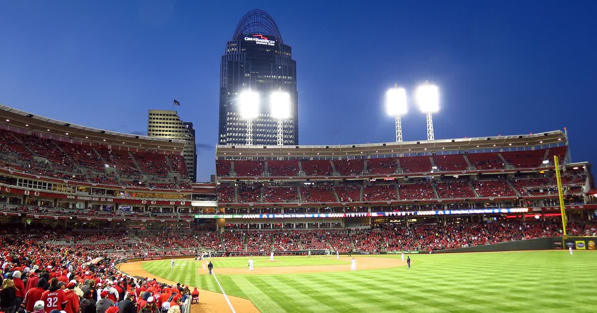 Great American Ball Park in Cincinnati Ohio during a Reds game