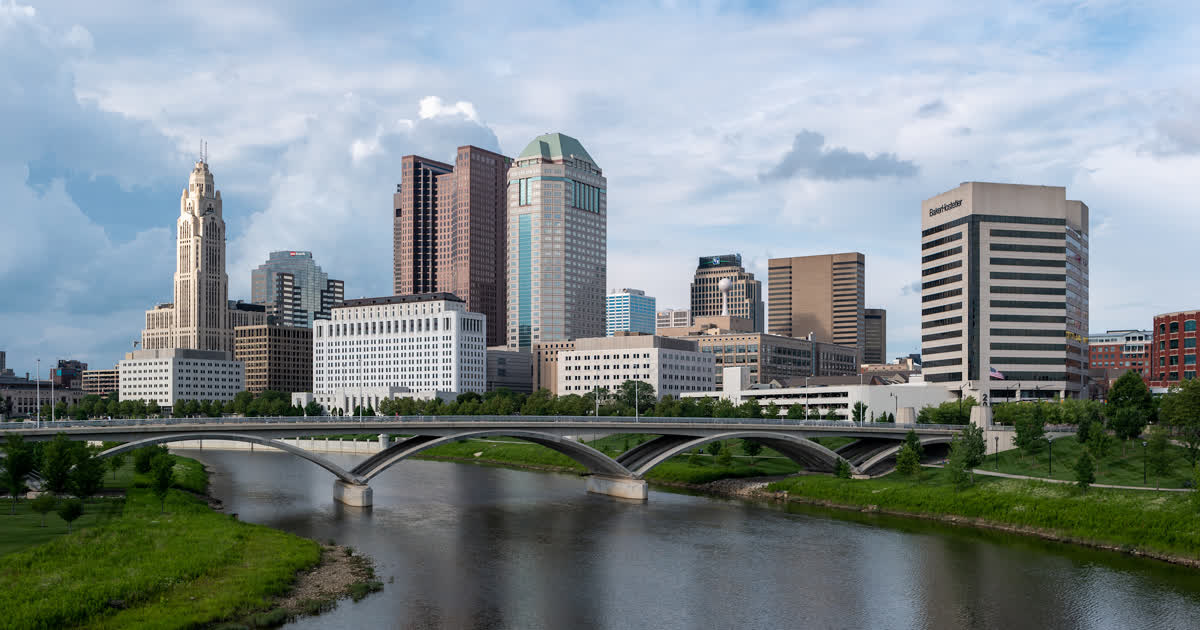 Downtown Columbus skyline from the Main Street Bridge