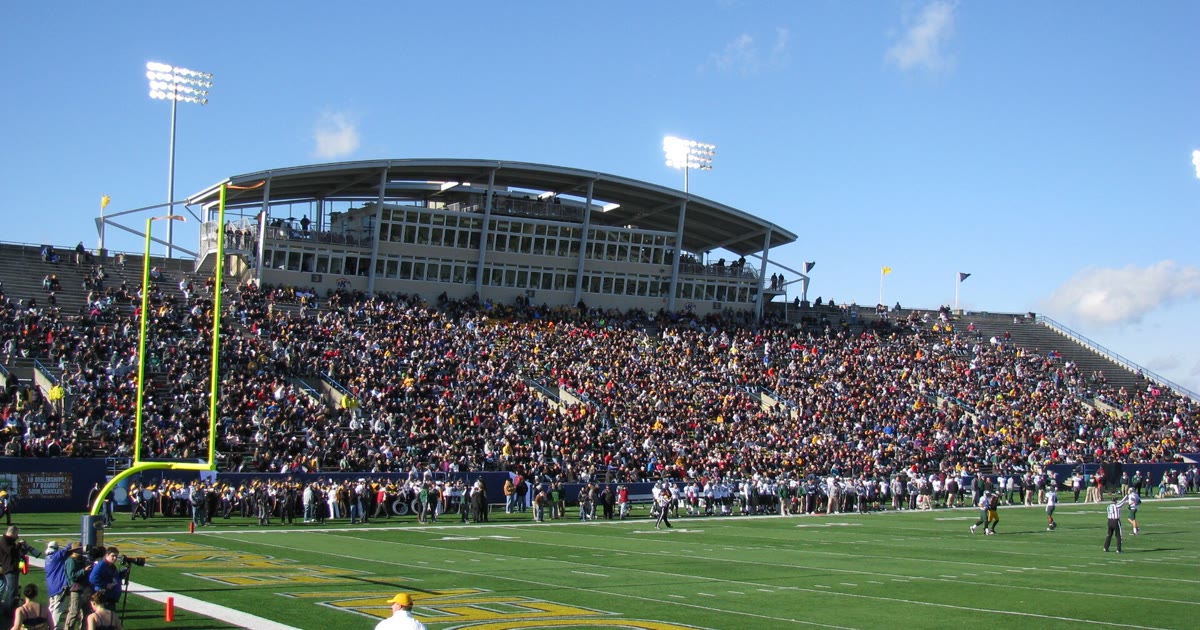Dix Stadium in Kent, Ohio, during a Kent State football game