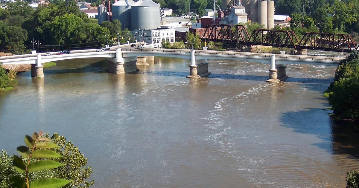Y-Bridge over the Muskingum River in Zanesville Ohio