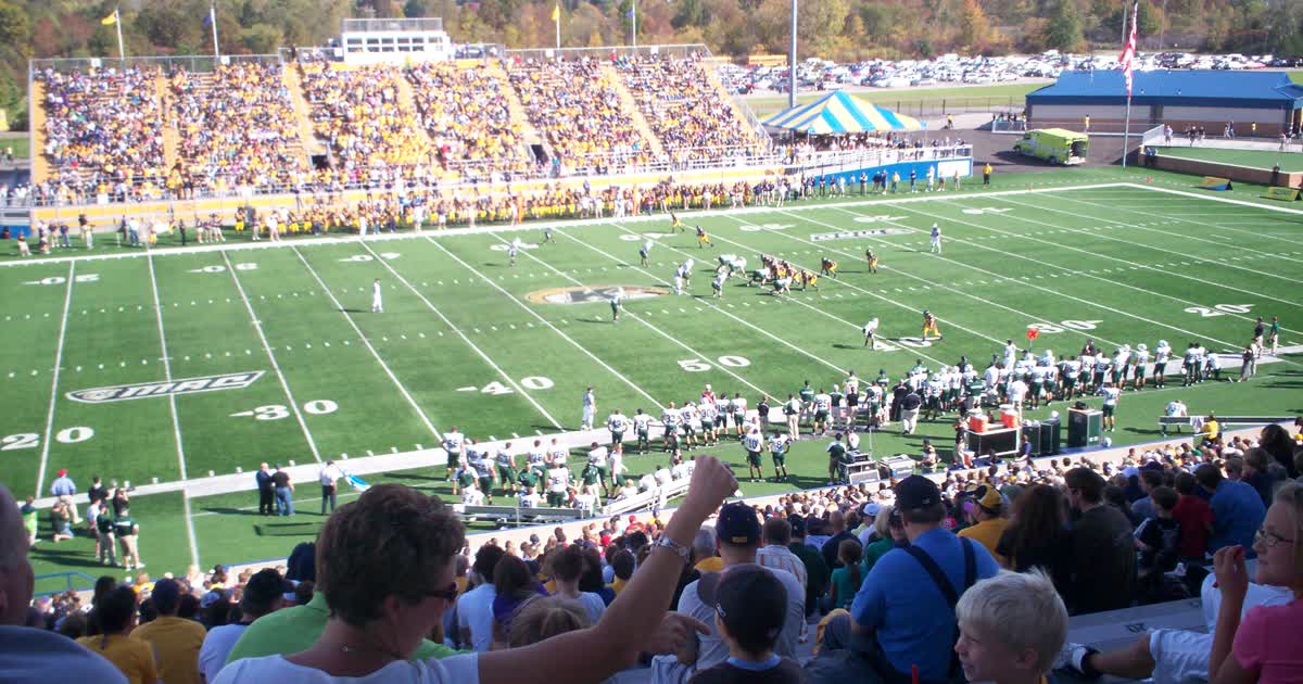 Dix Stadium in Kent during a Kent State football game