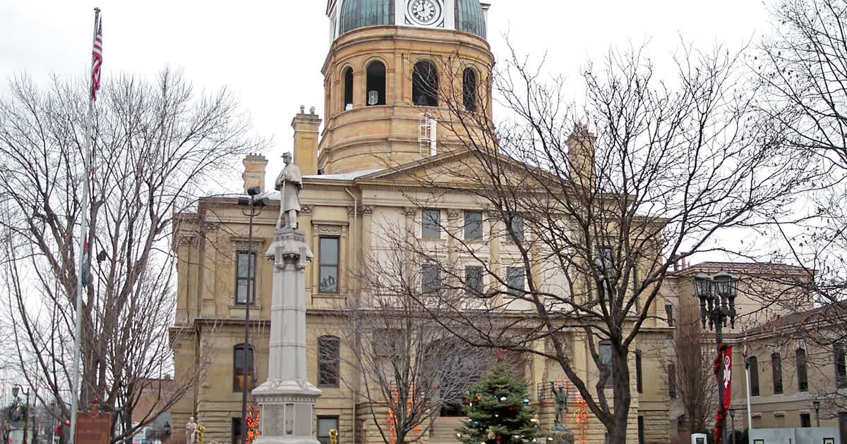 The Tuscarawas County Courthouse in New Philadelphia