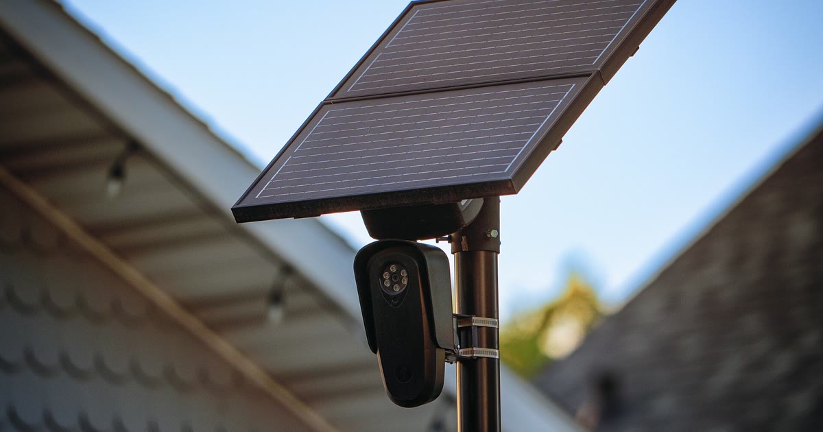 Flock Safety license plate reader camera on a pole