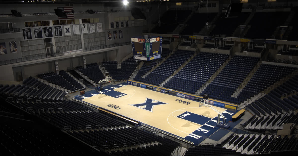 Xavier Musketeers court at Cintas Center in Cincinnati