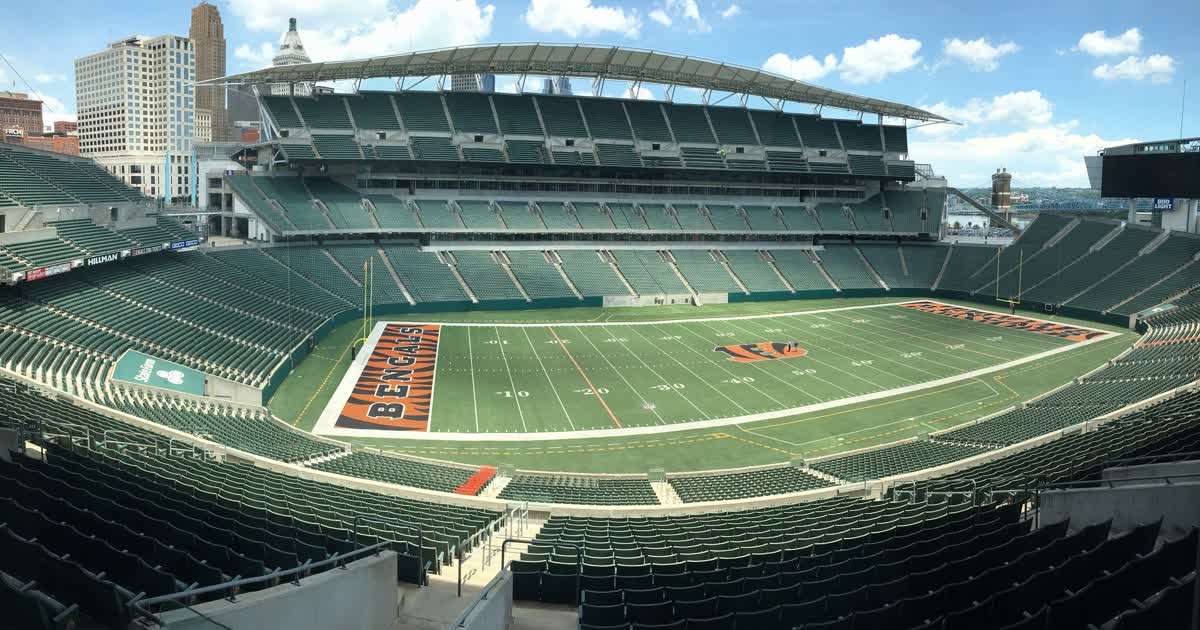 Paycor Stadium in Cincinnati, home of the Cincinnati Bengals