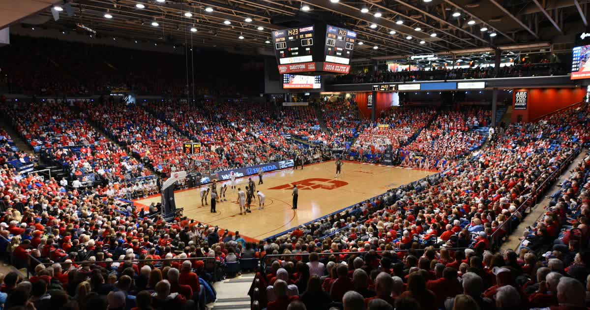 Basketball game at UD Arena in Dayton, Ohio