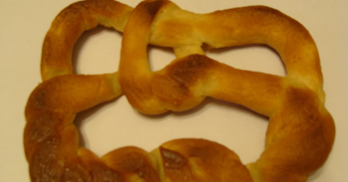 A fresh hand-twisted soft pretzel