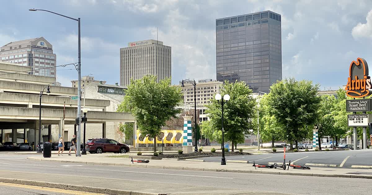 Downtown Dayton, Ohio skyline from Patterson Boulevard