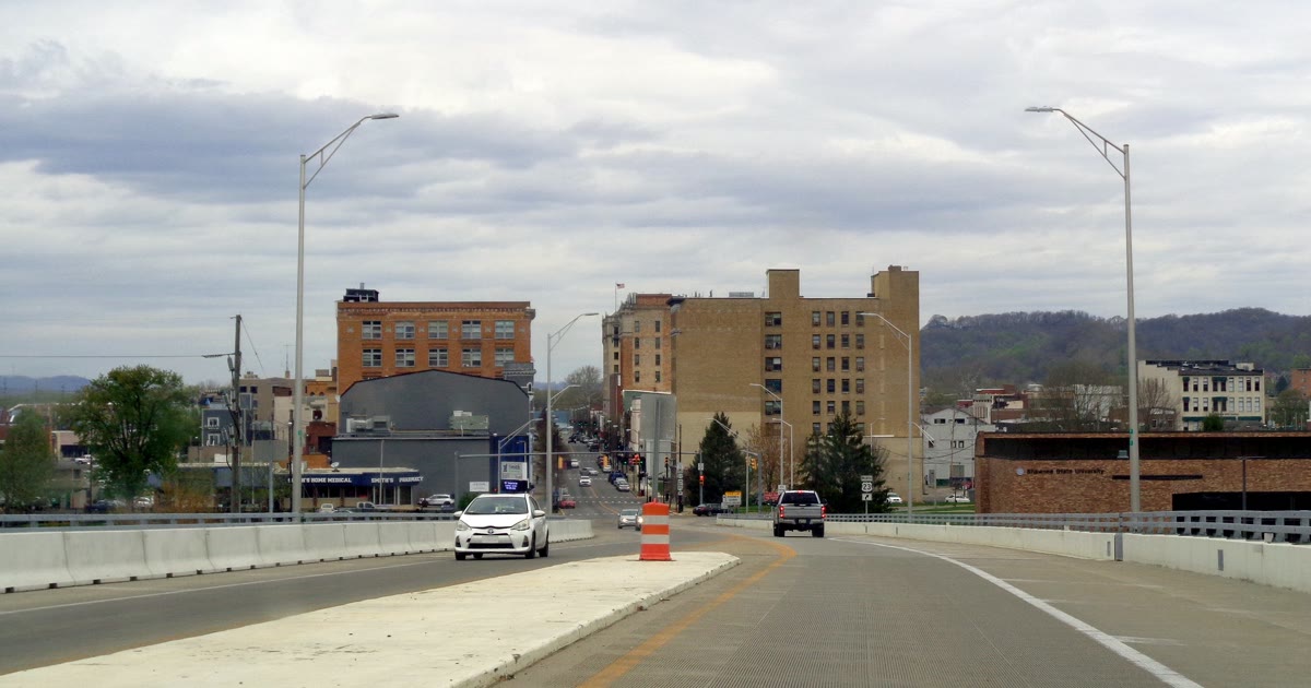 Downtown Portsmouth, Ohio street view