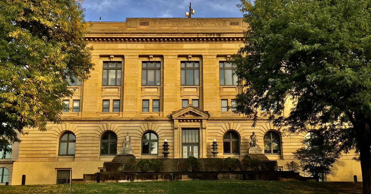 The Summit County Courthouse in downtown Akron Ohio