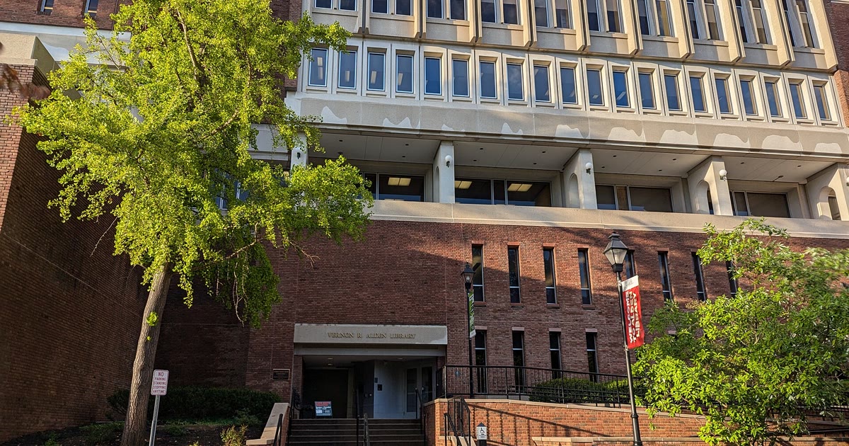 Ohio University Alden Library in Athens Ohio