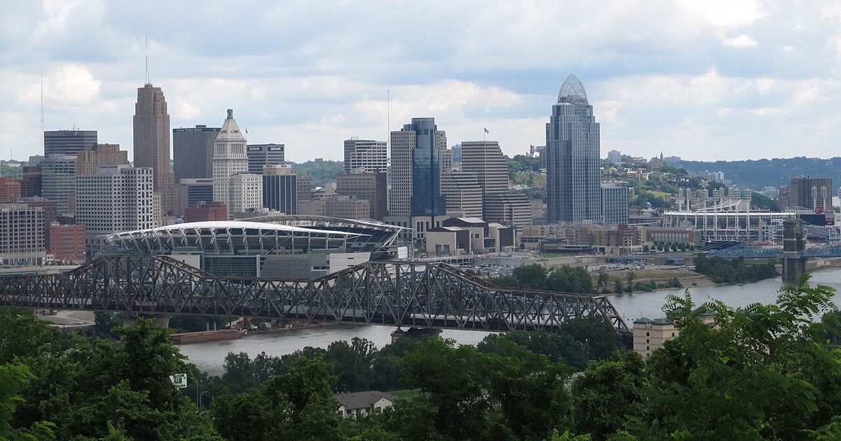 Downtown Cincinnati skyline from across the Ohio River