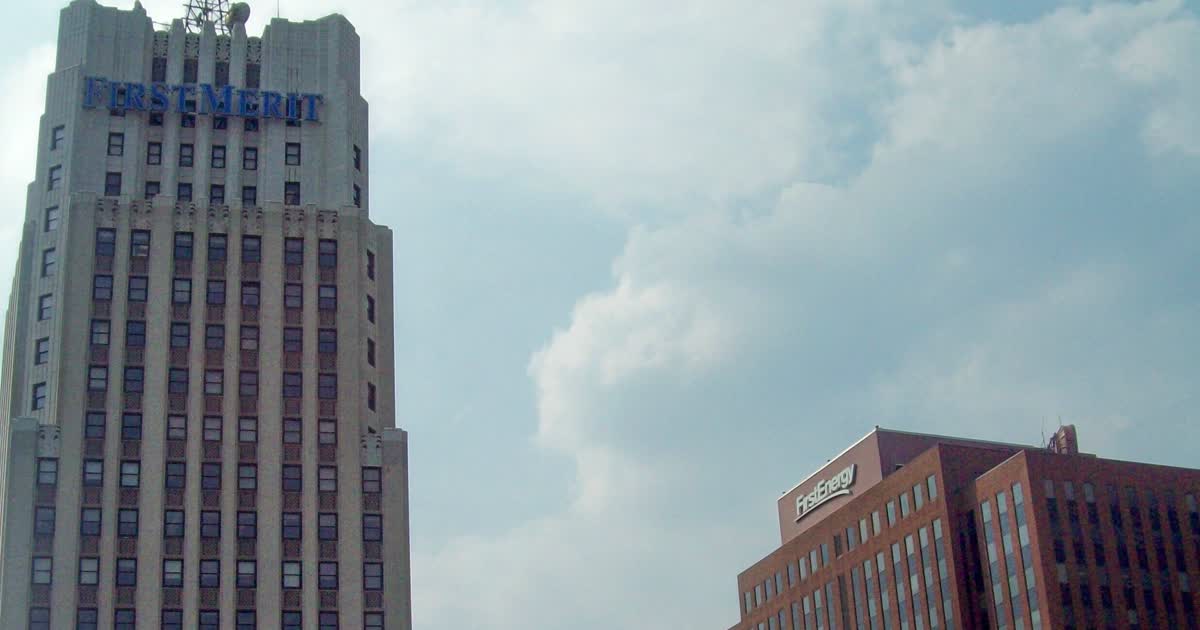 FirstEnergy headquarters and FirstMerit Tower in downtown Akron