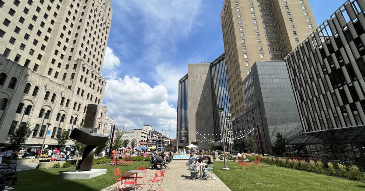 Downtown Toledo plaza in Toledo, Ohio