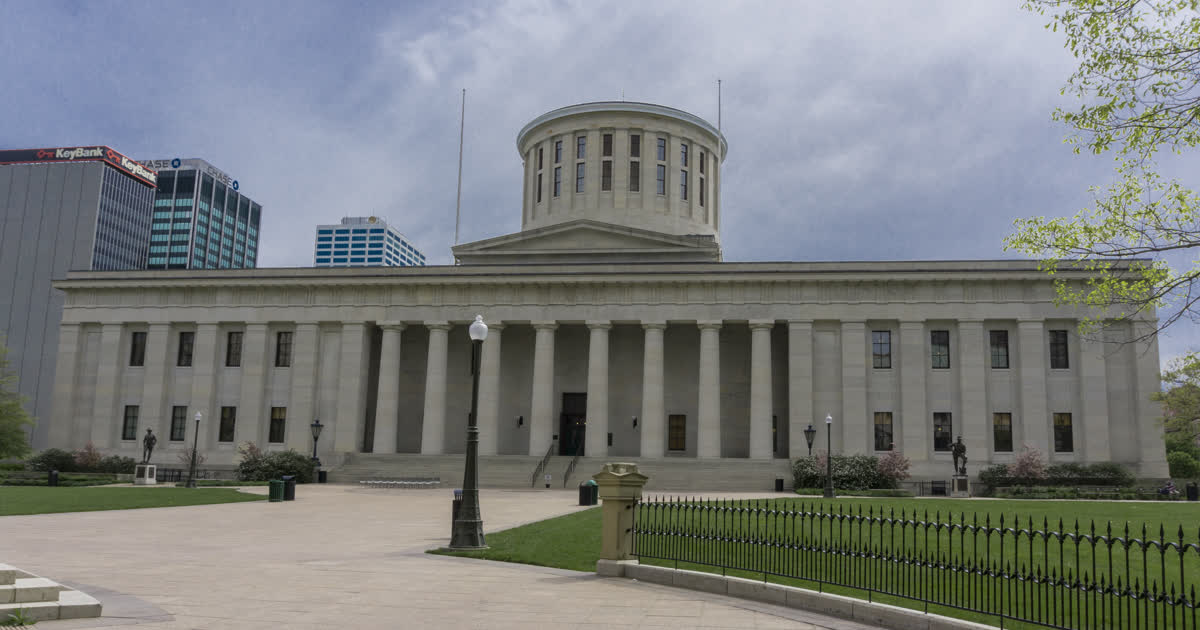 The Ohio Statehouse in Columbus, Ohio