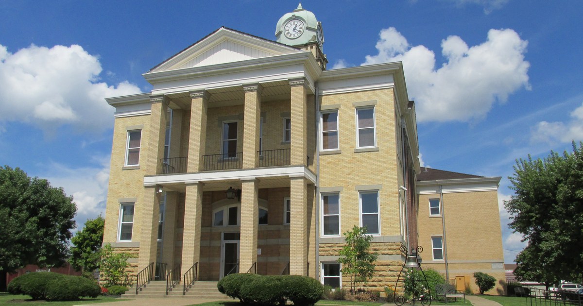 The Adams County Courthouse in West Union, Ohio