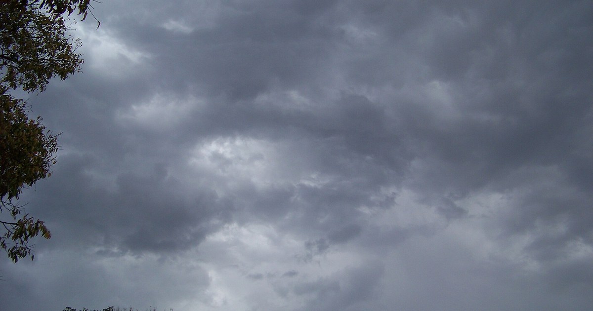Cloudy overcast skies over Ohio on Halloween