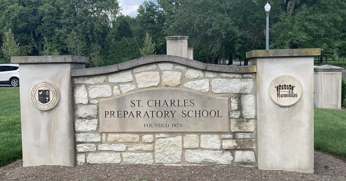 St. Charles Preparatory School sign in Columbus, Ohio