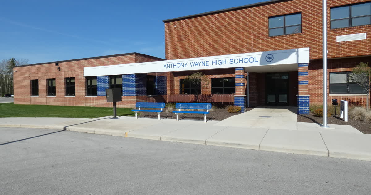 Anthony Wayne High School entrance in Whitehouse, Ohio