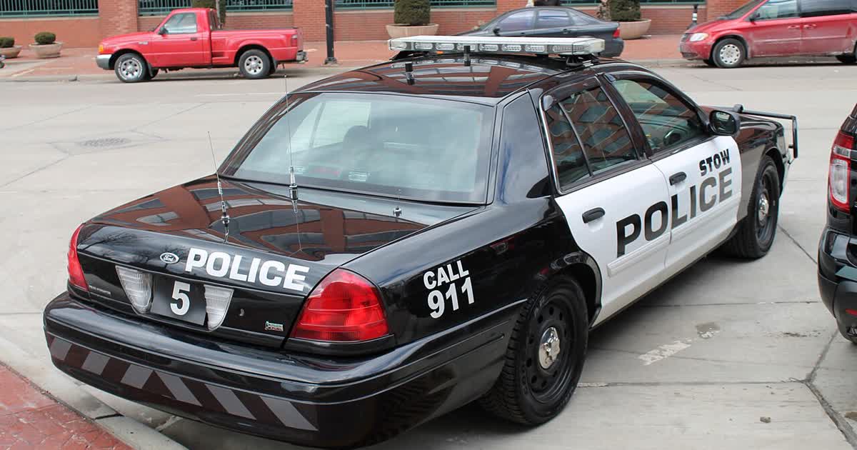 A Stow Police cruiser in Stow, Ohio